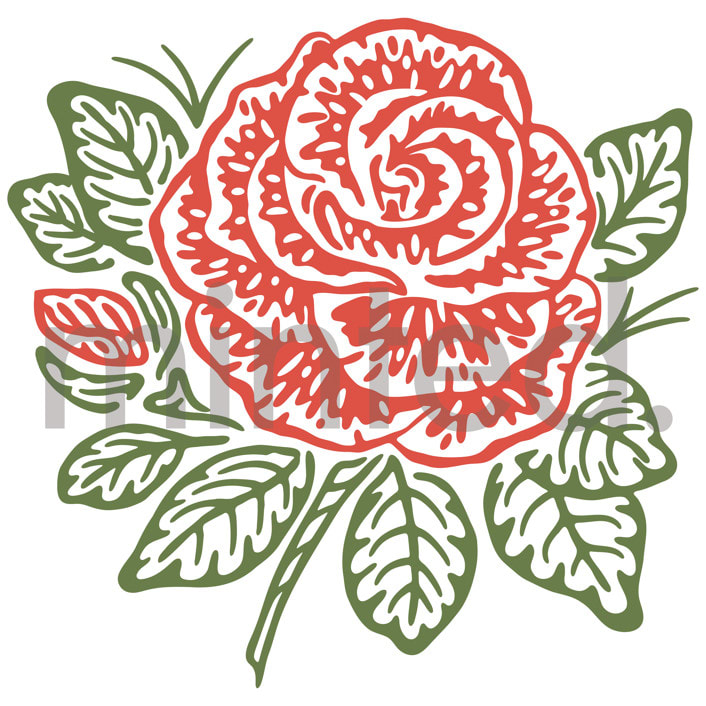 "Rose" - Design Element in Rosebud by Paper Sun Studio - Design Element