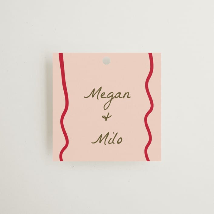 "Cup of Love" - Wedding Favor Tags in Petal by Ani Somi - Front