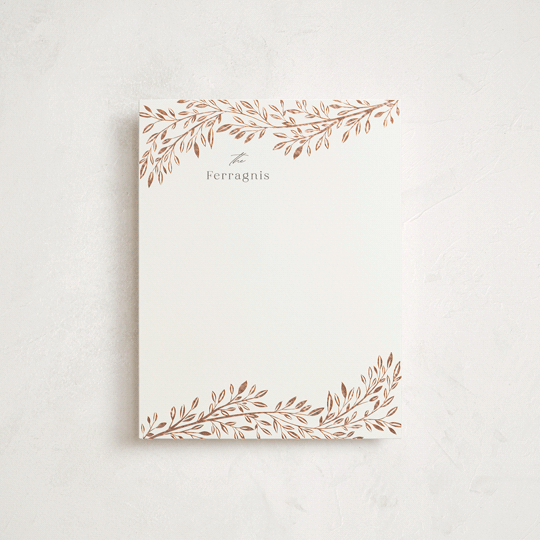 "Perch" - Personalized Stationery Cards in Cotton by Yaling Hou Suzuki - Front