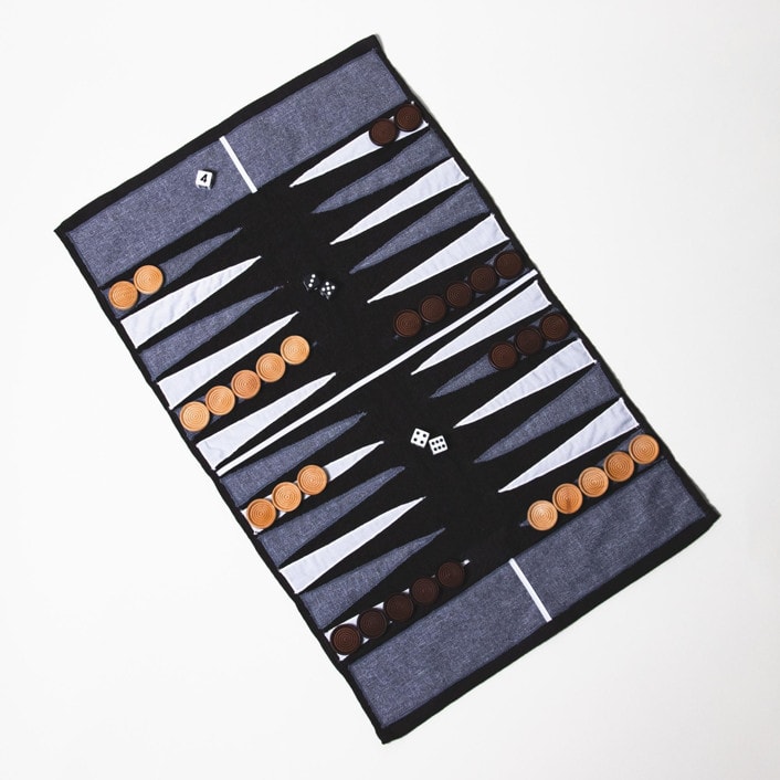 Travel Backgammon Set (Wood Pieces) by 3rd Space by SBR