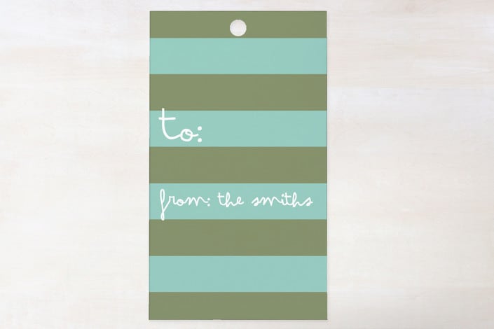 "Holiday Forest" - Gift Tags in Aqua by Karidy Walker - Front