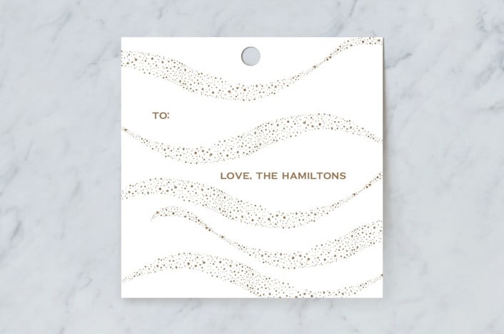 "Starlight" - Gift Tags in Latte by Phrosné Barwood - Front