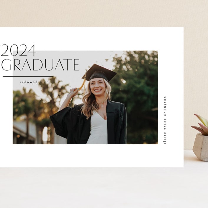 "Cornered" - Graduation Announcements in Silk by Kelly Schmidt - Front