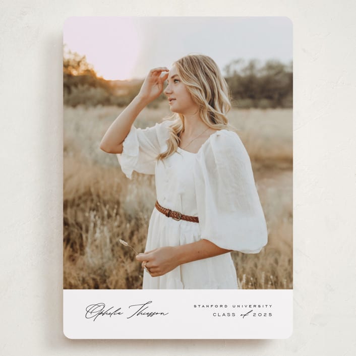 "Elegance" - Graduation Announcements in Cloud by Nicole Walsh - Front