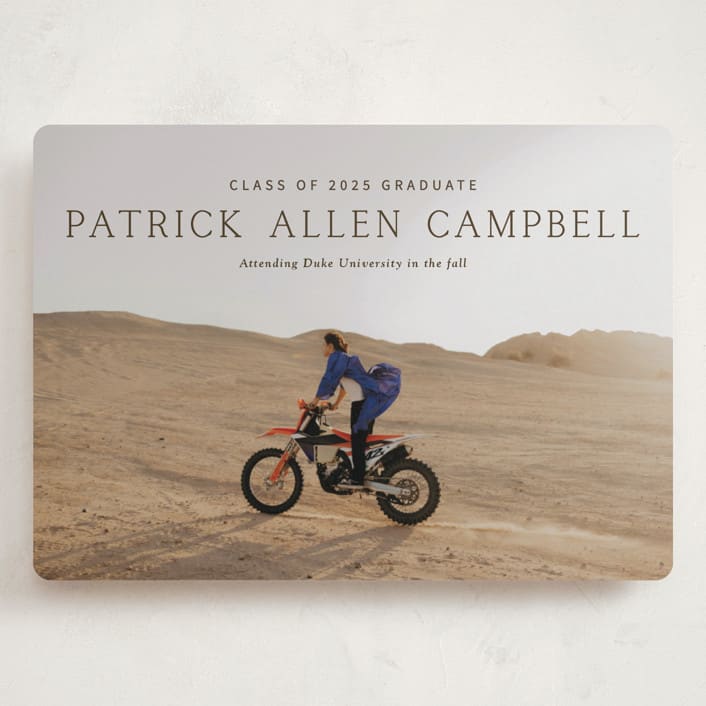 "Simply" - Graduation Announcements in Chocolate by Lisa Assenmacher - Front