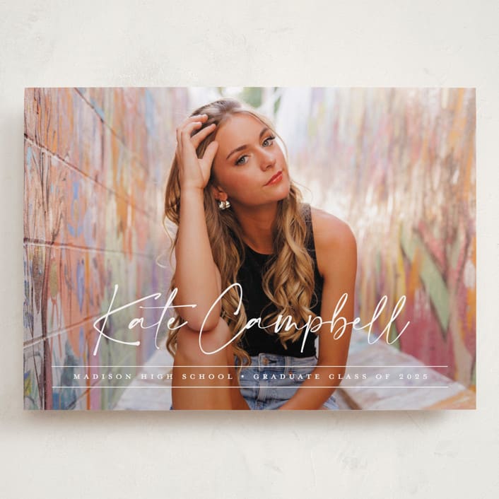 "Signature Grad" - Graduation Announcements in Linen by Erica Krystek - Front