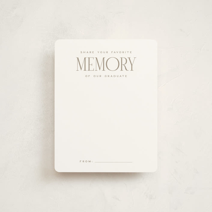 "Modern Serif" - Graduation Insert Cards in Snow by Ellen Schlegelmilch - Front