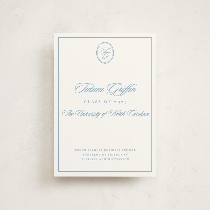 "Scripted" - Graduation Announcements in Capri by Creo Study - Front