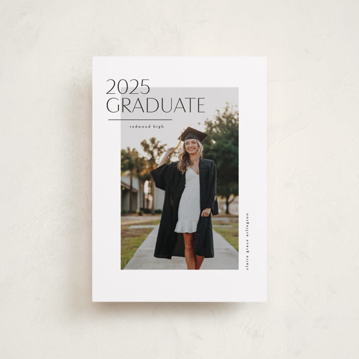 "Cornered" - Graduation Announcements in Silk by Kelly Schmidt - Front