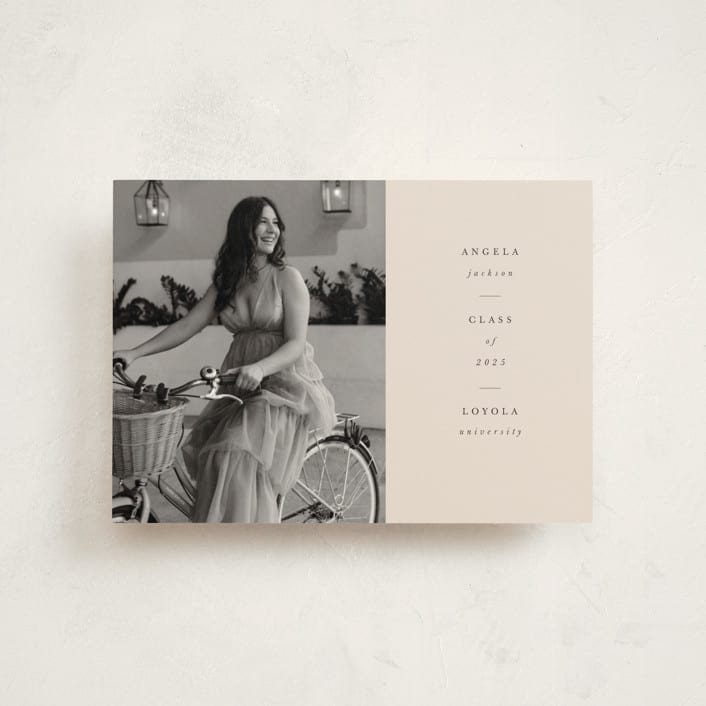 "simplicty" - Graduation Announcements in Champagne by Lori Wemple - Front