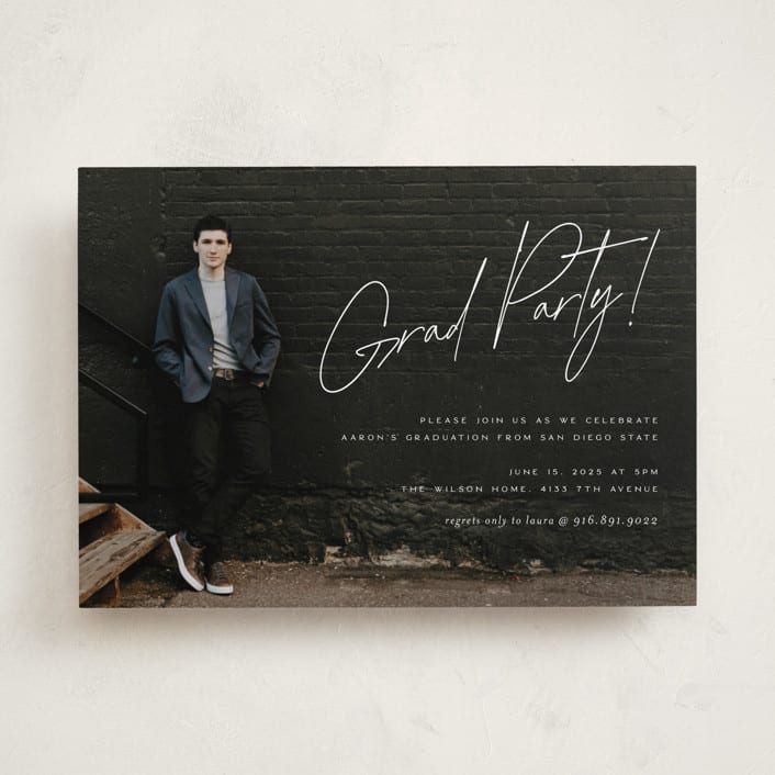 "Written" - Graduation Party Invitations in Cloud by Christie Garcia - Front