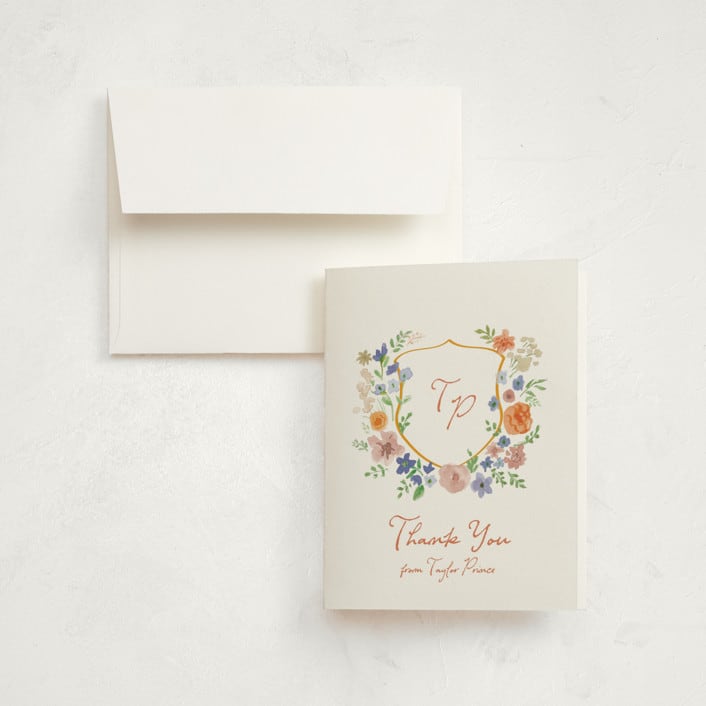 "wildflowers crest" - Graduation Thank You Cards in Hoos by Cass Loh - Front