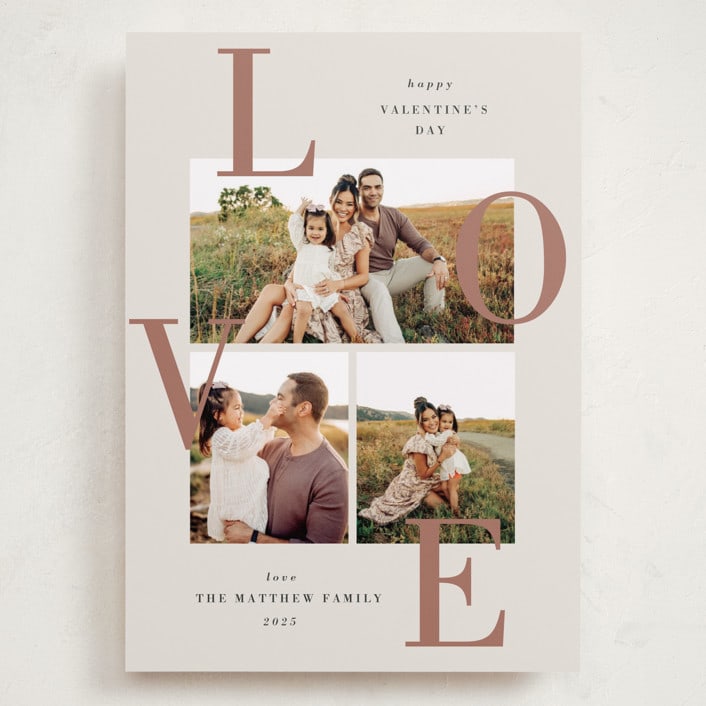 "Scattered Love" - Valentine's Day Cards in Latte by Oma N. Ramkhelawan - Front