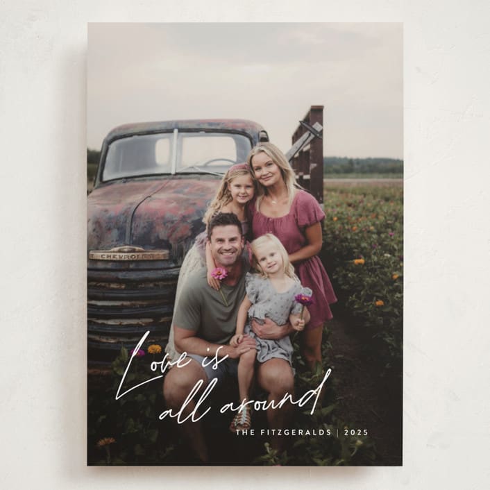 "Love is all Around script" - Valentine's Day Cards in Cloud by Jackie Crawford - Front