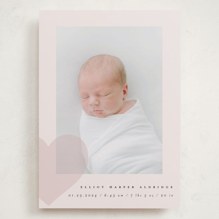 "One Big Heart" - Valentine's Day Cards in Blush by Maja Cunningham - Front