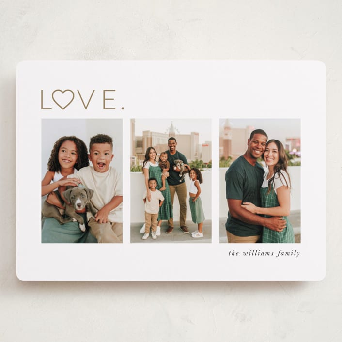 "minimal love" - Valentine's Day Cards in Brass by Lucrecia Caporale - Front