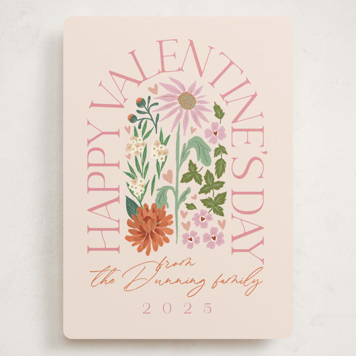 "Floral Arch" - Valentine's Day Cards in Peony by Alethea and Ruth - Front
