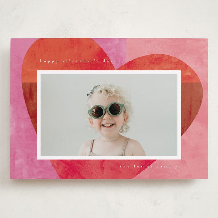 "Biggest Heart" - Valentine's Day Cards in Cherry by Pixel and Hank - Front