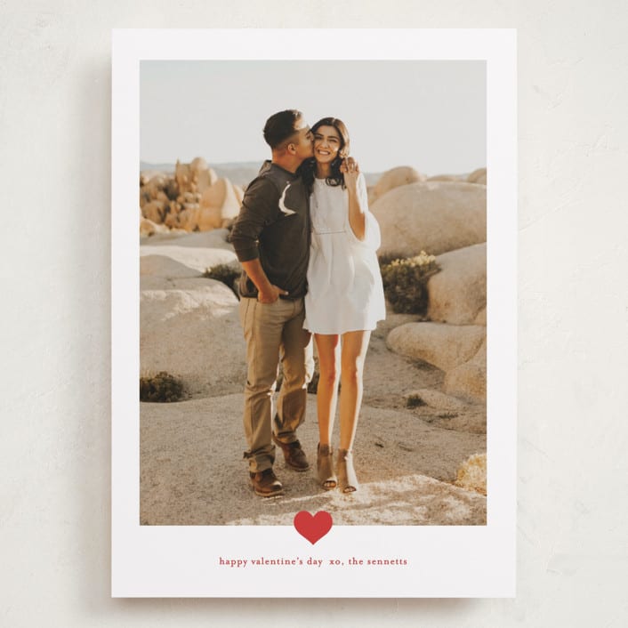 "Minimal heart" - Valentine's Day Cards in Strawberry by Stacey Meacham - Front