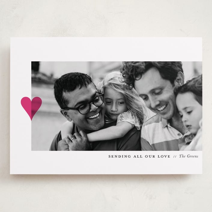 "Modern Heart" - Valentine's Day Cards in Burnt Rose by Up Up Creative - Front