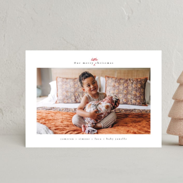 "a new little christmas" - Holiday Birth Announcement Cards in Snowflake by Adelyn T. - Front