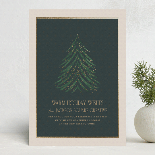 "Shining Lights" - Holiday Cards in Forest by Julie Murray - Front