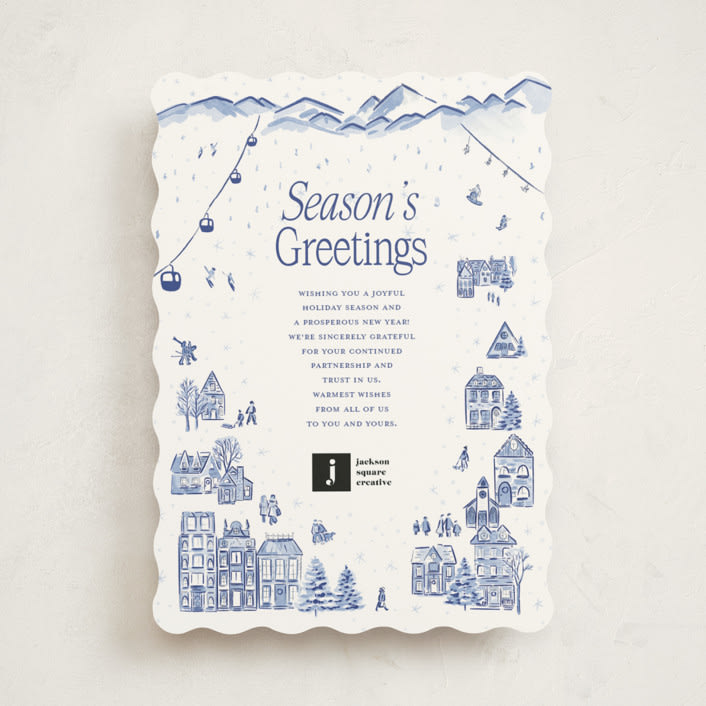 "Aspen" - Holiday Cards in Powder by Jenna Holcomb - Front