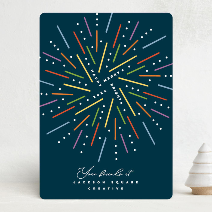 "Fireworks" - Holiday Cards in Rainbow by Owl and Toad - Front