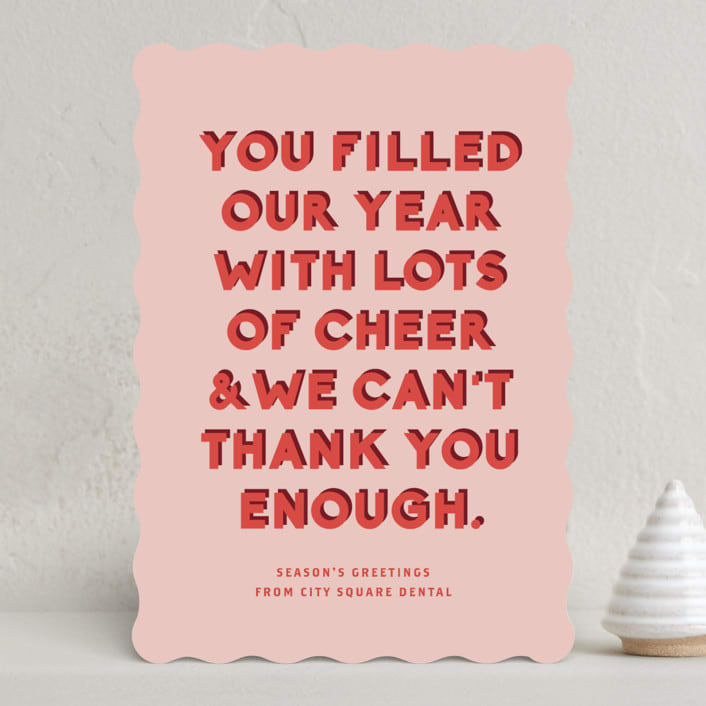 "Year of Cheer" - Holiday Cards in Gumdrop by Olivia Kanaley Inman - Front