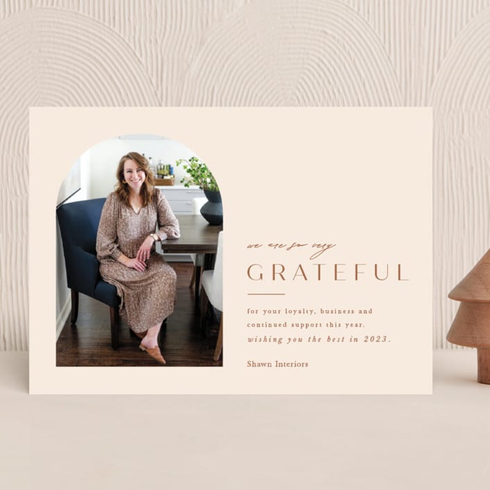 "Corporate Clean" - Holiday Cards in Ginger Bread by Mansi Verma - Front
