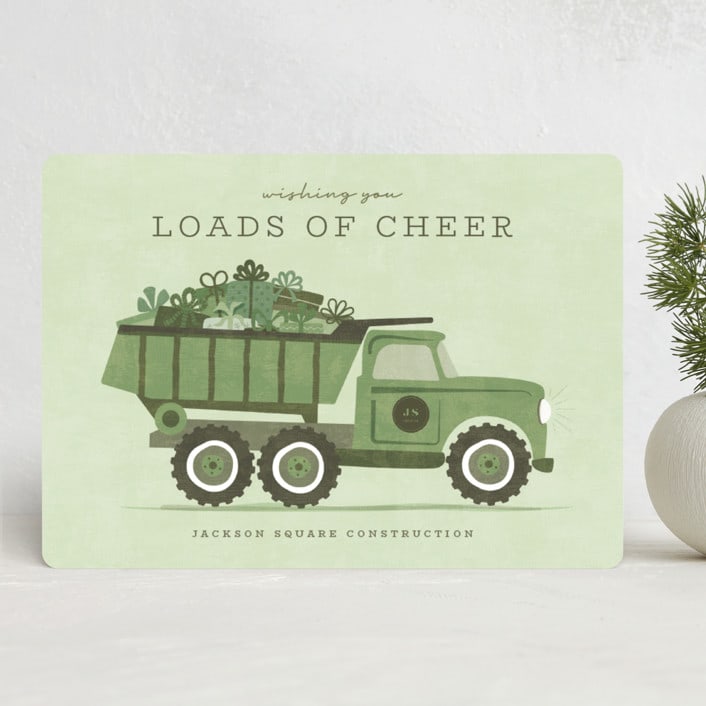 "loads of joy" - Holiday Cards in Evergreen by Kamala Nahas - Front