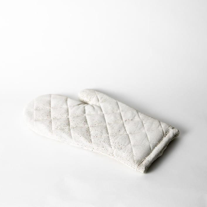 White Terrazzo Oven Mitt Trivet by Pretti.Cool