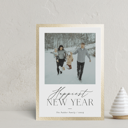 "Delicate Frame" - Holiday Cards in Snow by Carolyn Nicks - Front
