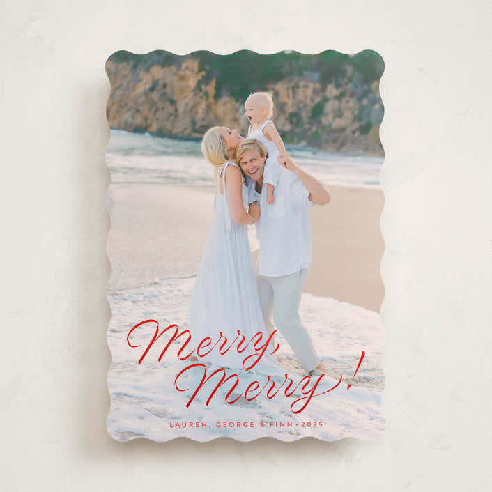 "Merry, Merry!" - Holiday Cards in Ruby by Alston Foster - Front