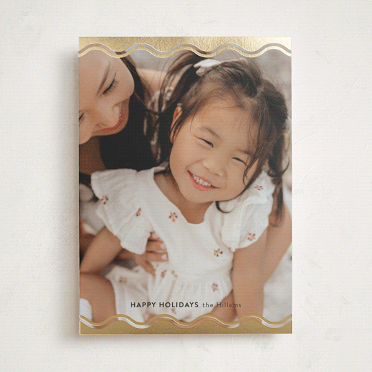 "Ric Rac Top and Bottom" - Holiday Cards in Night by Danie Romrell - Front