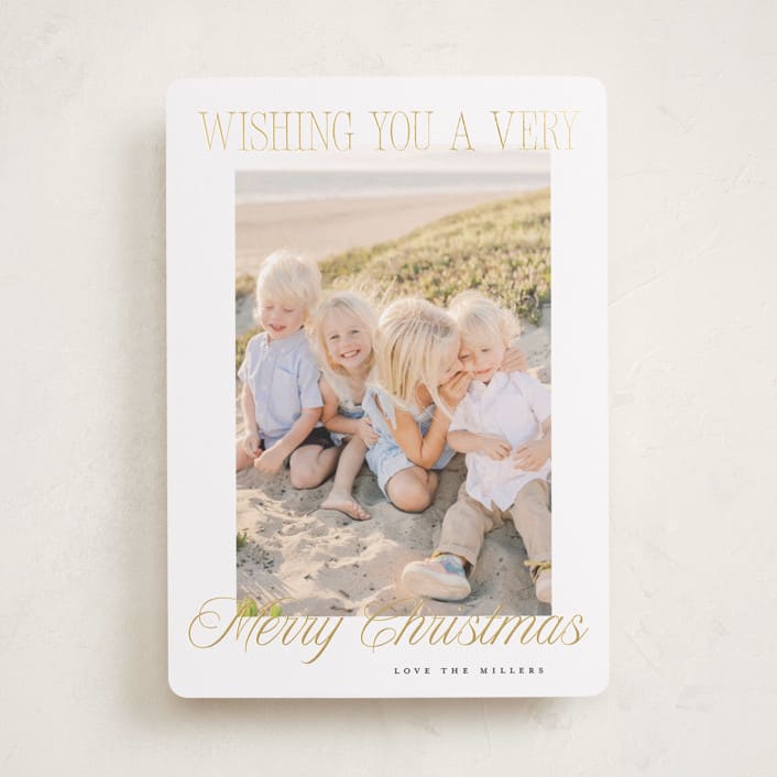 "bright & merry" - Holiday Cards in Snow by Benita Crandall - Front