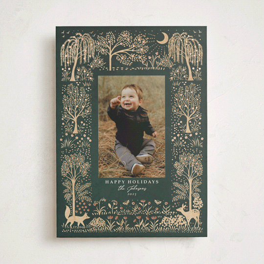 "Forest under the moonlight" - Holiday Cards in Forest by Sabrin Deirani - Front