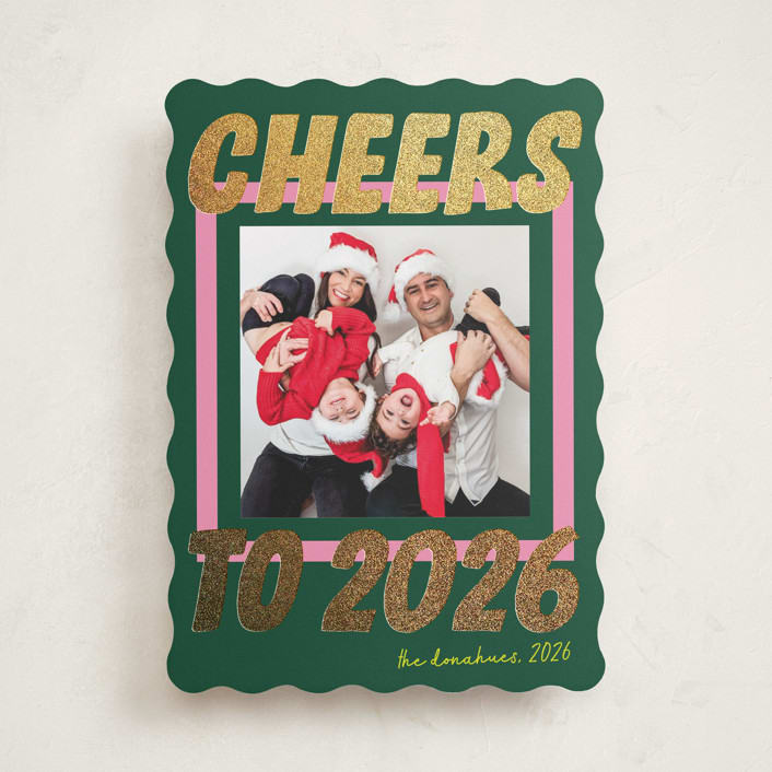 "Bold and Bright" - Holiday Cards in Evergreen by Shari Margolin - Front