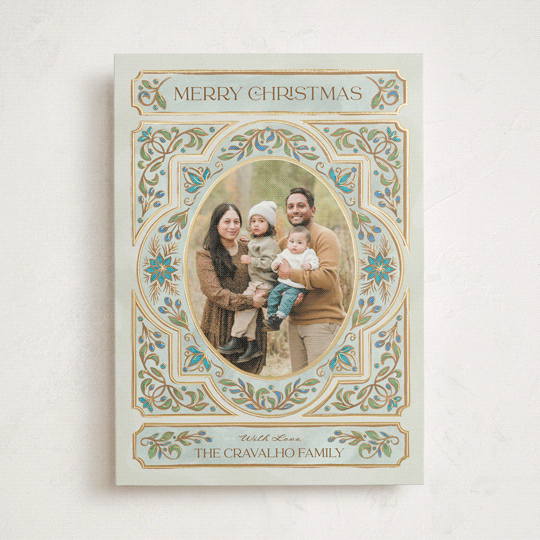 "Gilded Christmas" - Holiday Cards in Juniper by Paper Sun Studio - Front