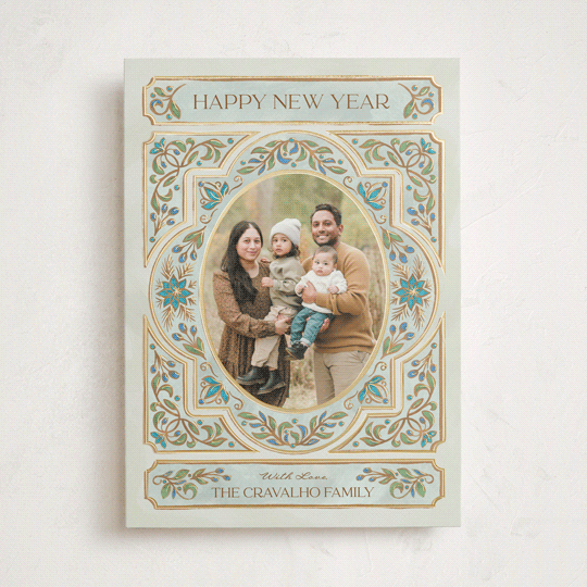 "Gilded Christmas" - Holiday Cards in Juniper by Paper Sun Studio - Front