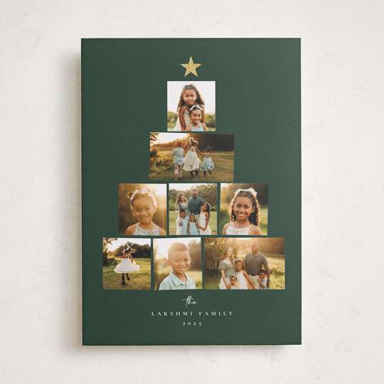 "Starry Tree" - Holiday Cards in Pine by Adelyn T. - Front