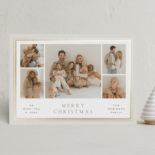 "Lockley" - Holiday Cards in Dove by Amy Kross - Front