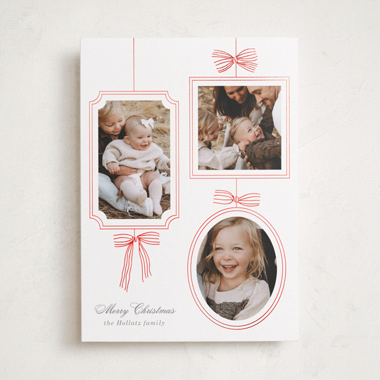 "Bows" - Holiday Cards in Snow by Baumbirdy - Front