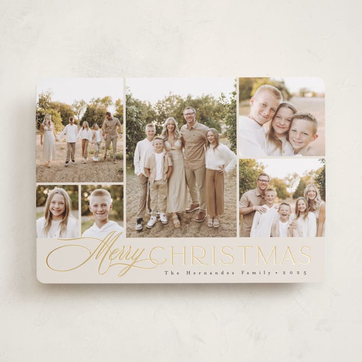 "classic layout" - Holiday Cards in Vanilla by Christy Hy Lee - Front