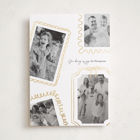 "Memories Framed" - Holiday Cards in Snow by Joyce Pinheiro - Front