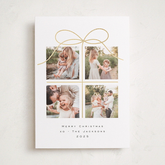 "Christmas Gift" - Holiday Cards in Snow by Jenny Millington - Front