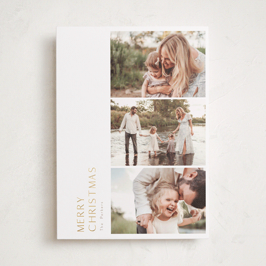 "Modern Simplicity" - Holiday Cards in Snowflake by Angela Thompson - Front