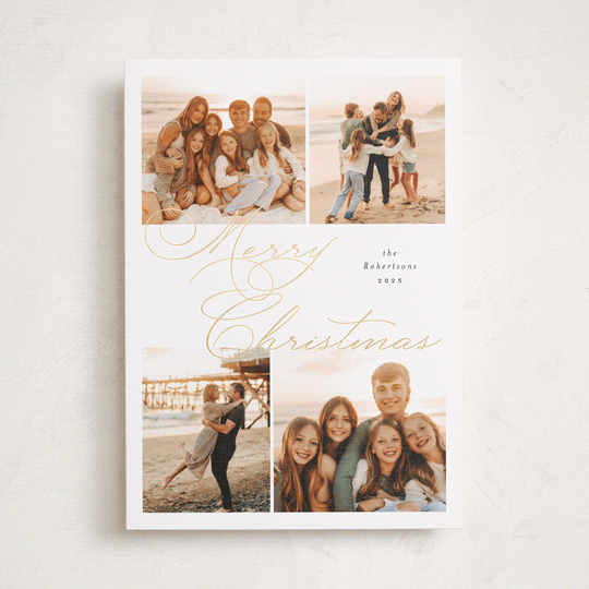 "Merry Four" - Holiday Cards in Snow by Emily Betts - Front