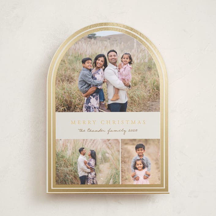 "Arch Border" - Holiday Cards in Cookie Dough by Brianne Larsen - Front