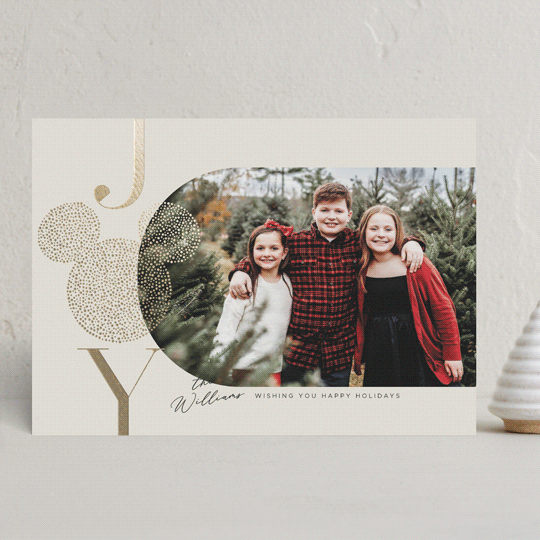 "Disney Mickey Sparkles" - Holiday Cards in Vanilla by Vera Lim - Front